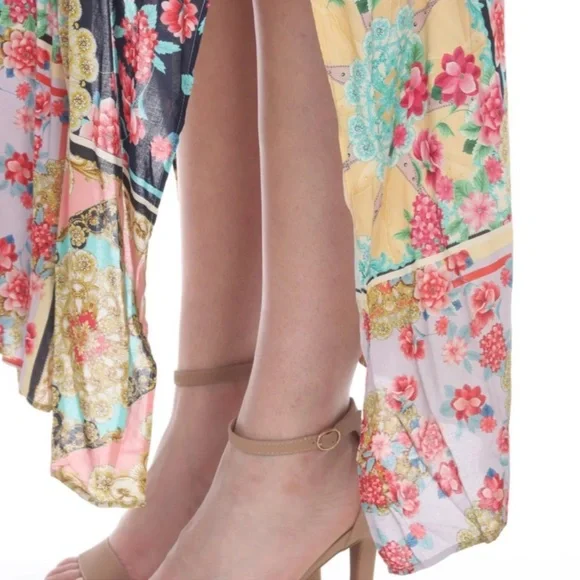 Johnny Was Japer Lace Up Maxi Kaftan Dress In Multi S/M - Picture 5 of 13